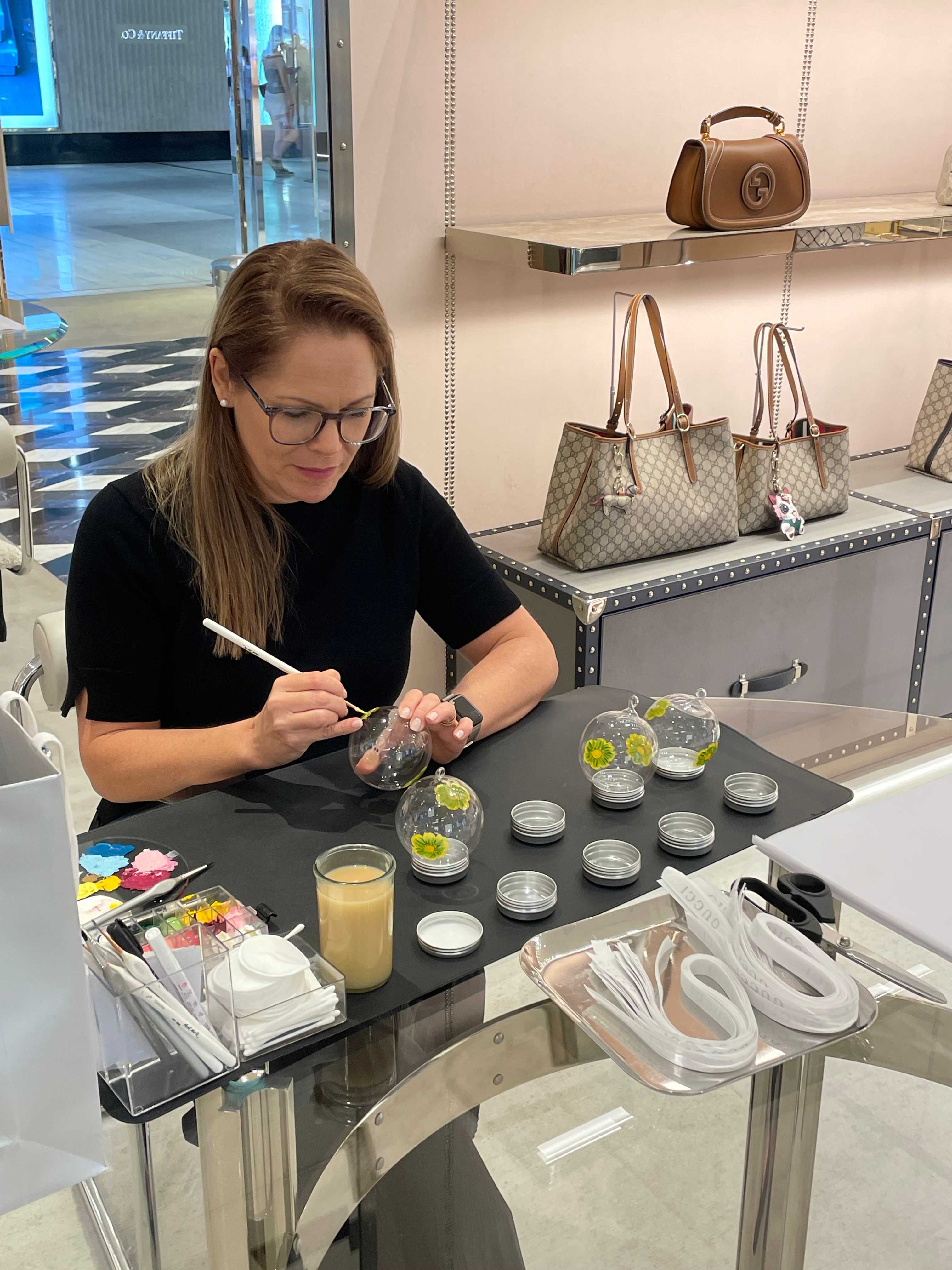 Gucci bauble painting for Pacific Fair brand activation